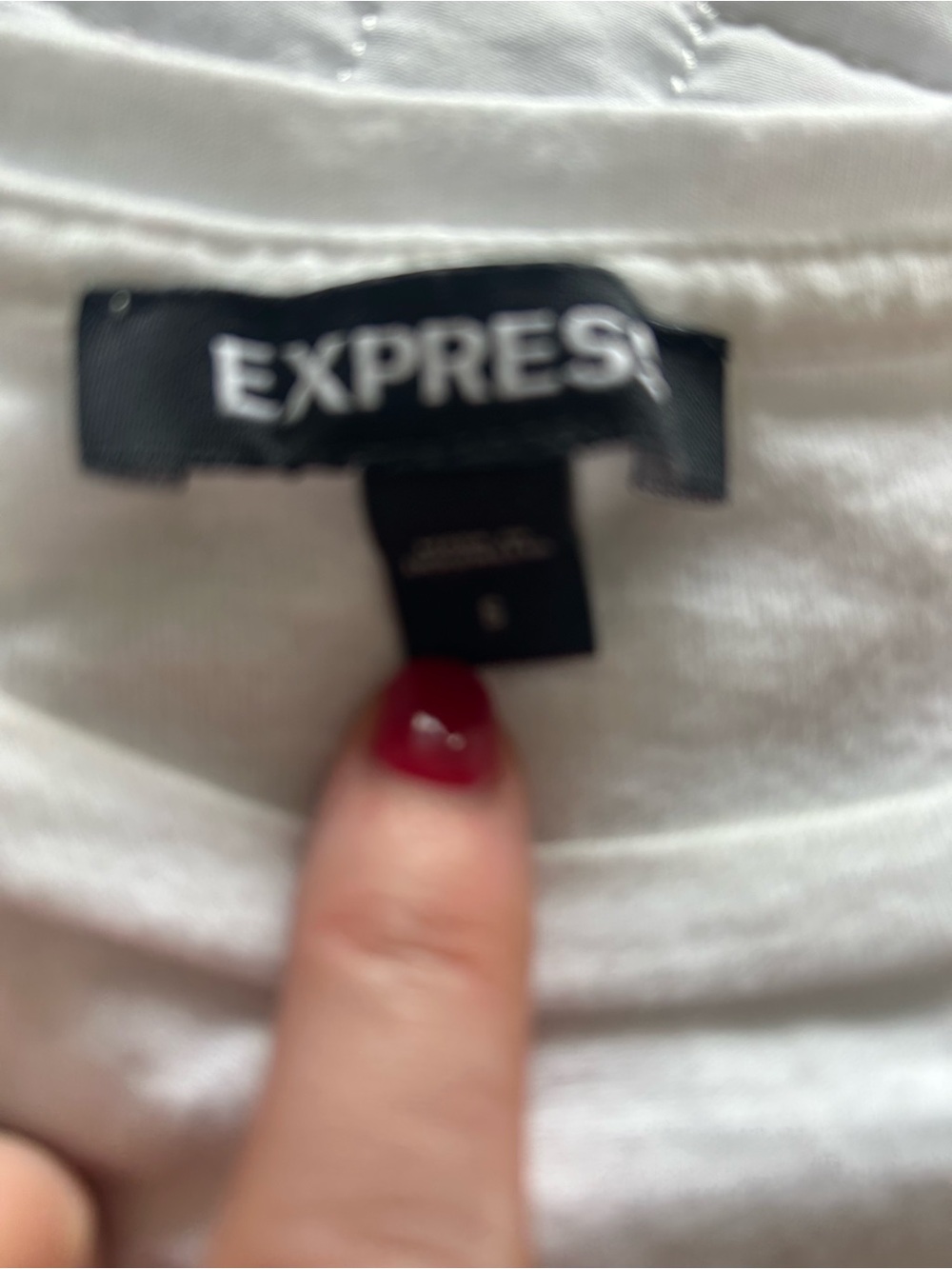 Express Ruffle Sleeve White Top - Picture 6 of 9